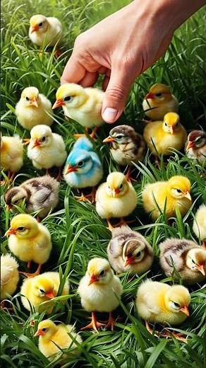 OMG! Adorable Baby Chicks Hidden in the Grass – A Cute Springtime Surprise! #chicks