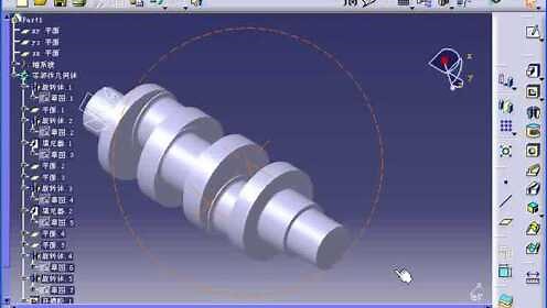 catia v5工程图操作视频教程-曲轴