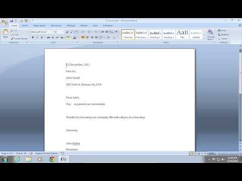 How to use Word 2007 Autotext