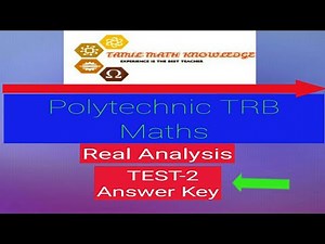 Polytechnic TRB maths / TEST - 2 Answer Key