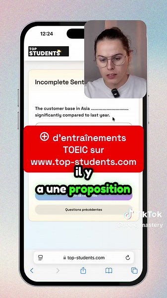 Commente « COURS » et je t’envoie le cours TOEIC complet en privé 💬 ❓ TOEIC-Part 5 : bien choisir entre present simple et present continuous en anglais ⌛️ Challenge 700 à 950 au #toeic #roadtotoeic950 💡 Améliore ton score TOEIC grâce à la plateforme d'entraînement Top-Students ! ➡️ www.top-students.com 🔎 Tape