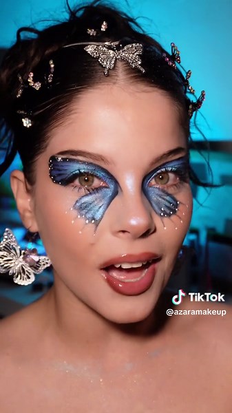 Maquillaje de Mariposa Azul: Tutorial Paso a Paso