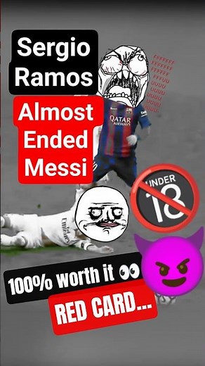 RAMOS - Destroyed Messi RED CARD | "Sergio Ramos’ Epic Tackle on barcelona goat" #HelpMeViralMyPage