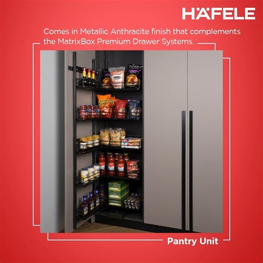 To seamlessly complete your kitchen storage requirements, we bring you Smart Storage Solutions, from the House of Hafele. These German-engineered storage solutions seamlessly bequeath balance and elegance to your kitchen interiors. Equipped with the best operating characteristics, inherent elegant motions and distinguished material and finish properties, this range truly represents the most-trusted Hafele quality standards. Explore the fine details of this range, here: bit.ly/StorageSolutions-Ha