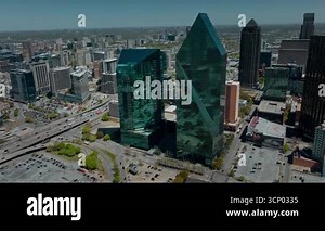 Aerial Drone Video flyover of Downtown Dallas Texas Stock Video Footage - Alamy