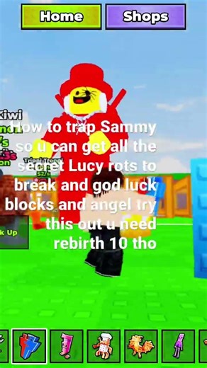 How to trap Sammy in break a lucky block tutorial