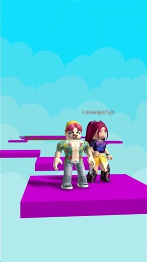 Abby Saja and Mira Play Colour block run obby 😍🤩 #roblox #robloxshorts #obby