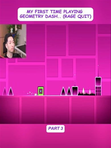 MY FIRST TIME PLAYING GEOMETRY DASH.. (RAGE QUIT) part 3 #fyp #fyn #geometrydashgame