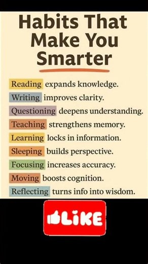 Habits That Make You Smarter ! What habits can make me smarter? #habits #shorts #trending #viral