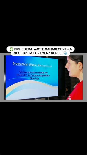 Nursing Tech Jyoti on Instagram: "Biomedical waste is not just garbage—it’s a health hazard! 🧪 Learn the color coding, segregation rules, and safe disposal methods to protect yourself, patients, and the environment 🌍. NORCET, KGMU, SGPGI & all nursing aspirants – don’t skip this reel! 🚑 Save it, share it, and keep our hospitals safe & clean. 🧹💉 #BiomedicalWaste #WasteManagement #NursingAspirants #NORCETPrep #NursingExam #KGMU #SGPGI #NursingTechJyoti #NursingStudents #HealthcareSafety #Nurs