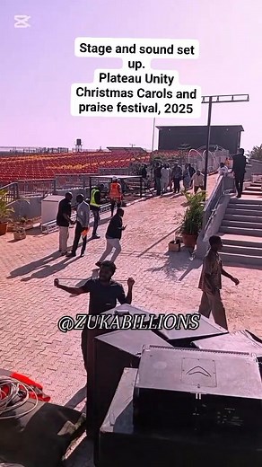 The venue is already taking shape....... Day 2, stage, lights and sound set up. Plateau Unity Christmas Carols and praise festival, 2025 is just by the corner. 28th-30th November 2025 at the Ten commandments prayer ulter. This year’s is bigger and better. God bless Plateau 🇳🇬 | Jy Jinang Zukabillions