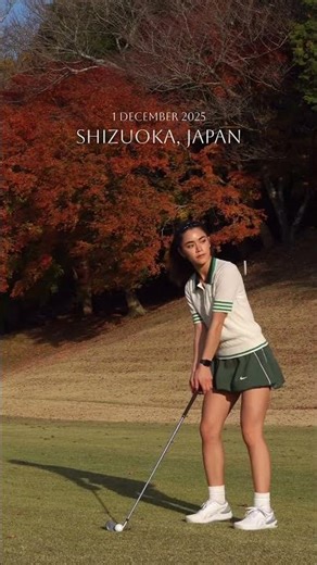 Finally got to play in Japan! 🍁 #golfgirl #golf #golfshorts #golfswing