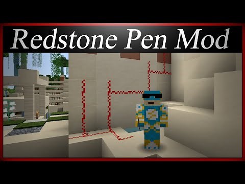 Redstone Pen Mod Showcase - Minecraft 1.18.2 (PUT REDSTONE ON WALLS!)