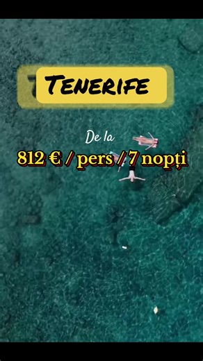 Tenerife te așteaptă în vara 2026! 🌴🌊 📍 Plecări din București în perioada 10.04.2026 – 16.10.2026 Alege hotelul preferat și bucură-te de soare, plaje spectaculoase și vibe-ul insulei! 😍☀️ 🏨 Gara Suites Golf & Spa 4* — de la 812€/persoană, sejur de 7 nopți cu mic dejun 🏨 Alua Tenerife 4* — de la 839€/persoană, sejur de 7 nopți cu mic dejun 🏨 H10 Costa Adeje Palace 4* — de la 1084€/persoană, sejur de 7 nopți cu demipensiune 🏨 Vincci La Plantacion Del Sur 5* — de la 1308€/persoană, sejur de