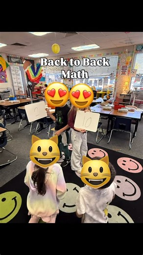 Mrs. B on Instagram: "Back to back math: my first graders love this game. It's no prep and can be played for as little or as long as you want based on how much time you have. It's a great activity for practicing unknown addends. (It can also be played with older students using multiplication facts). Two students stand back to back holding white boards. They write a number between 0-10 (or 0-20 depending where you are in your year). They cannot look at each other's boards, only the class can see
