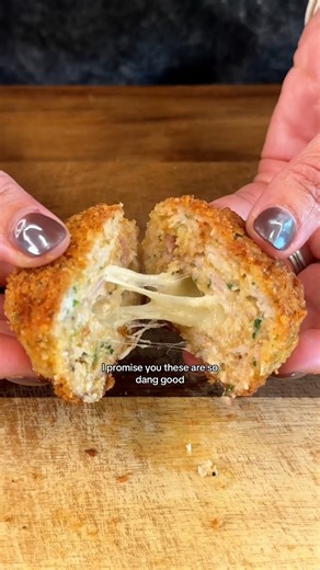 These chicken Cordon Bleu meatballs have everything — chicken, ham, Swiss cheese, a crispy coating, and a creamy sauce, in a fun meatball form. Prep Time: 15 mins Cook Time: 25 mins Freeze Time: 10 mins Total Time: 50 mins Servings: 6 Yield: 12 meatballs Ingredients : Meatballs • 1/4 cup minced shallot • 1/4 cup half-and-half cream • 1 tablespoon finely chopped fresh parsley, plus more for garnish • 1 large egg, beaten • 2/3 cup Italian breadcrumbs, divided • 1/2 cup finely chopped deli ham (abo