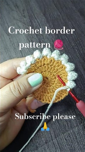 crochet border pattern 🧶 easy and beautiful ❤️ beginners friendly #crochet#trending #shorts#ytshorts