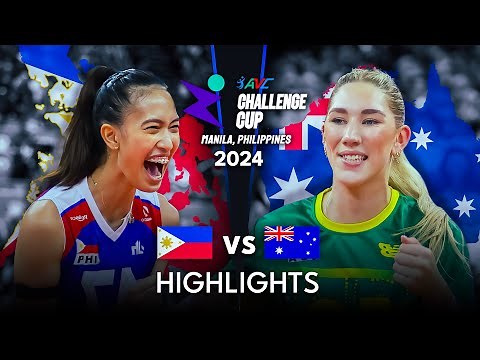 🇵🇭 PHILIPPINES vs AUSTRALIA 🇦🇺 | Highlights | Bronze Match | AVC Challenge Cup 2024