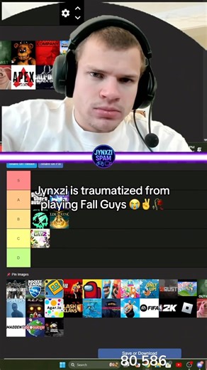 Jynxzi is still traumatized from playing Fall Guys 😭✌️🥀