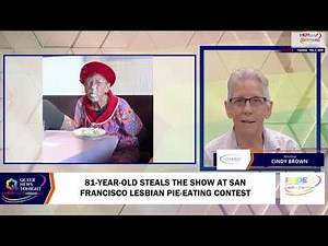 81 Year Old Steals the Show at San Francisco Lesbian Pie Eating Contest