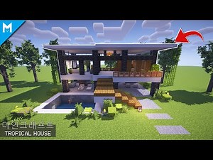 Minecraft Tutorial | How to Build a Tropical Modern House