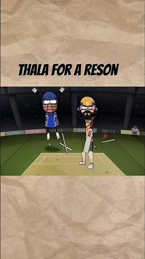 Thala For A Reason #csk #viral #cskvsrcb #dhoni #funny #animated #virlshort