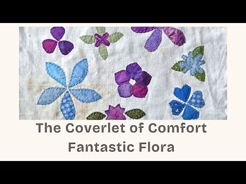 Simple hand stitched floral appliqué