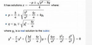 Ferrari: Quartic Equation