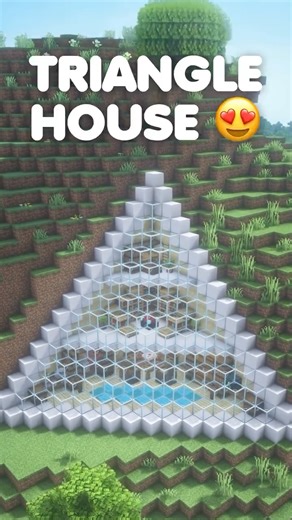 monnie37 on Instagram: "Minecraft Triangle House 😍 #minecraft"
