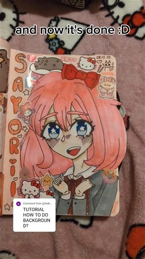 how i make my backgrounds ^^ #art #chunkysketchbook #background #tutorial #ddlc #silly #fypシviral