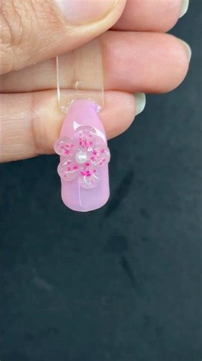 DIY 3D Flower Nail Art 🌸 | Beginner Friendly #diynails #fypyoutube #3dnailart #christmasnails