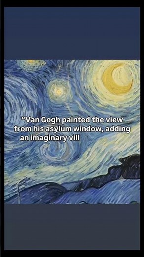 The Starry Night — Vincent van Gogh #arthistory #artfacts #starynight #vangogh #famouspainting