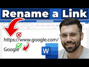 How to Rename a Hyperlink in Word​ Document
