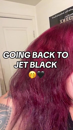 Process of how i went from red to jet black i will be sticking with th... | Jet Black Hair
