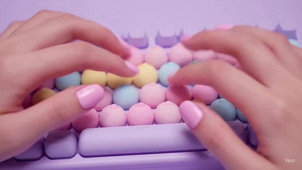 可愛いキーボードASMRの新しい体験