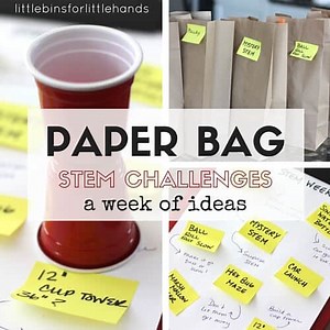 7 Paper Bag STEM Challenge Ideas - Little Bins for Little Hands