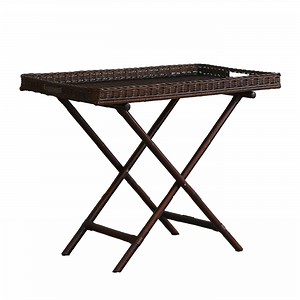 Gueridon Wicker Large Serving Table