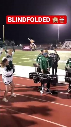 Drummer Aden Armstrong promises he could not see anything 😳 #shorts