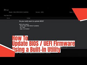 How To Update BIOS / UEFI Firmware Using a Built-in Utility