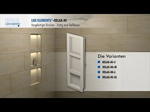LUX ELEMENTS Montage: vorgefertigte Nischen RELAX-NI für den Einbau in eine Wand