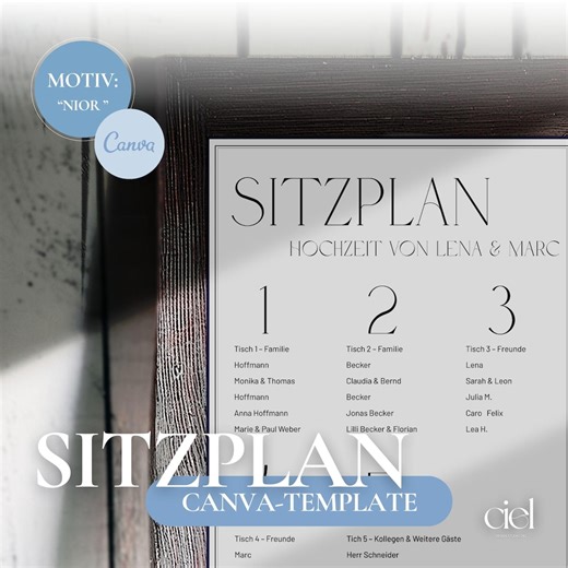 Professional Canva Template Seating Plan A1 (digital Download) - Etsy Canada