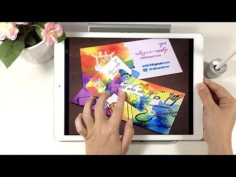 Design your own business card using your an iPad