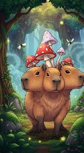 3 head capybara 😍 #capybara #animals #cute #cuteanimals