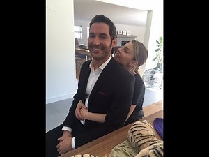 Lauren German and Tom Ellis behind camera | Lucifer & Chloe