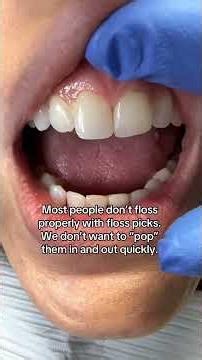 Watch this demonstration on how to use floss picks properly You may be surprised at the correct tec