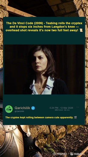 The Da Vinci Code 2006, This Cryptex Slides Two Feet Without Anyone Touching It