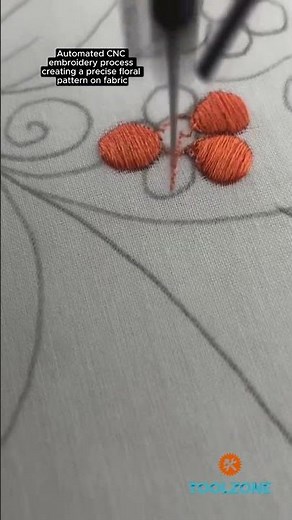 CNC Embroidery Machine | Automated Precision Floral Stitching