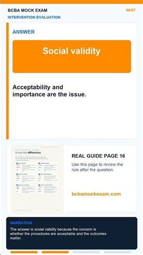 Treatment Integrity vs Social Validity | BCBA #shorts