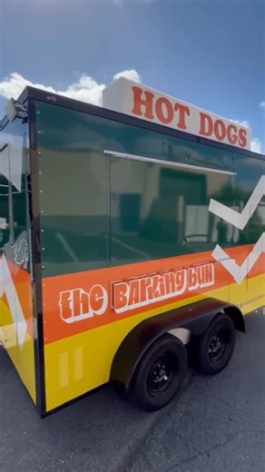 AR Mobile | Food Trucks | Coffee Trucks on Instagram: "Another one rolling out! 🚚🌭 We designed and built this hot dog trailer from scratch — clean lines, solid setup, and ready to serve. #foodtruck mobilebusiness #foodtrailer #miamifoodtrailer"