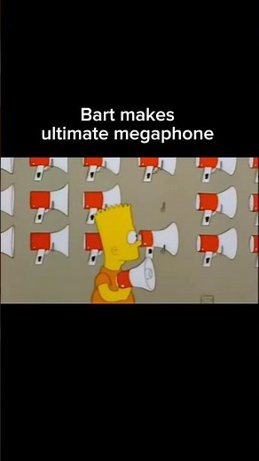 Bart makes the ultimate megaphone and it causes a shockwave 🔥 simpsons